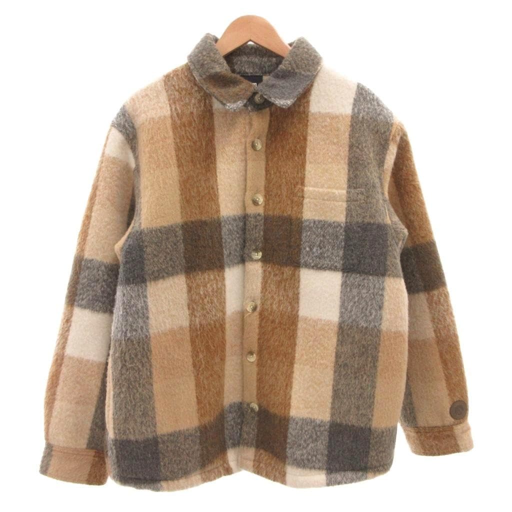 KITH NYC XL Multicolor Check Boa Lined Jacket Leather Patch Polyester AB Grade