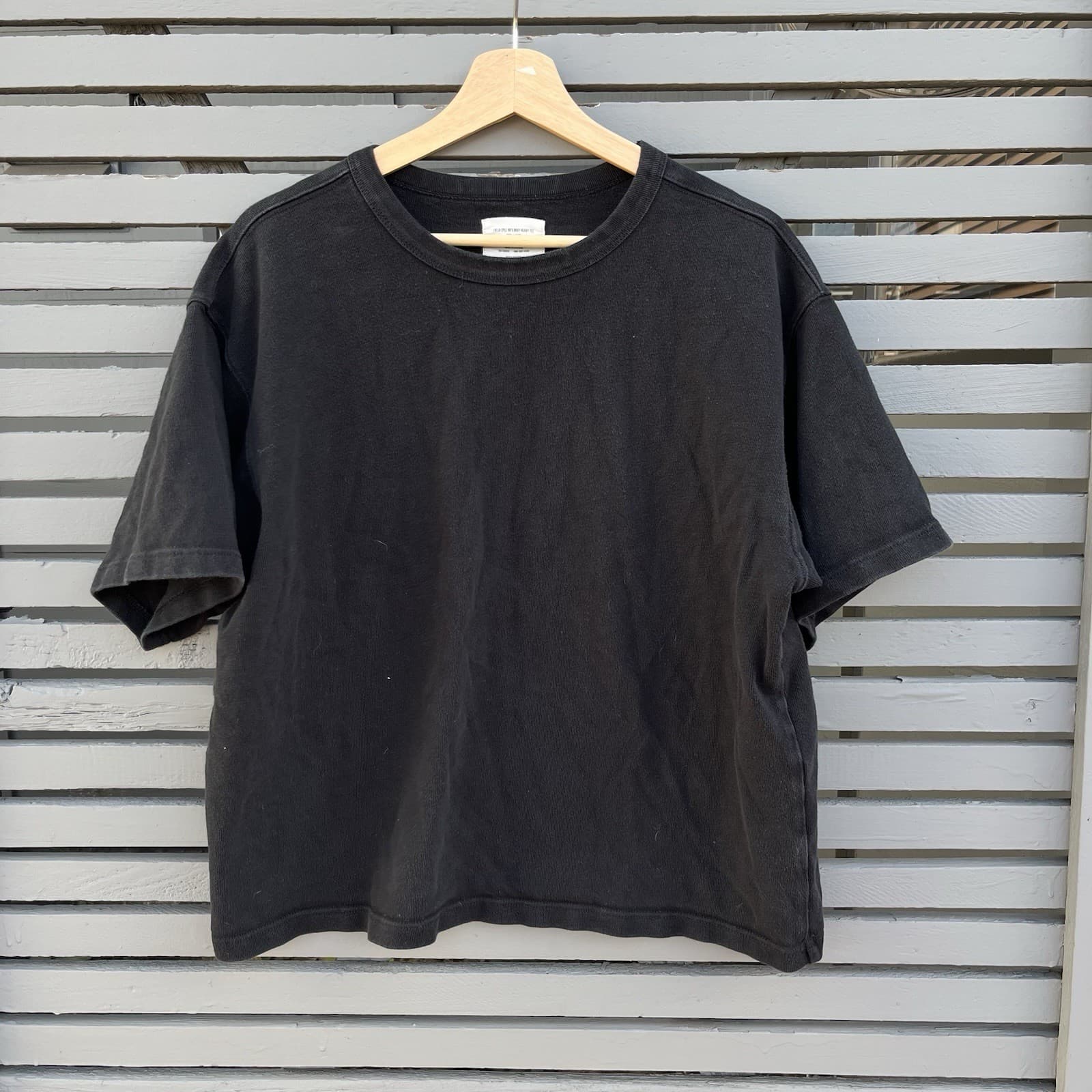 Buck Mason Field-Spec 90's Inspired Boxy Heavy Tee Mens Size Large Black