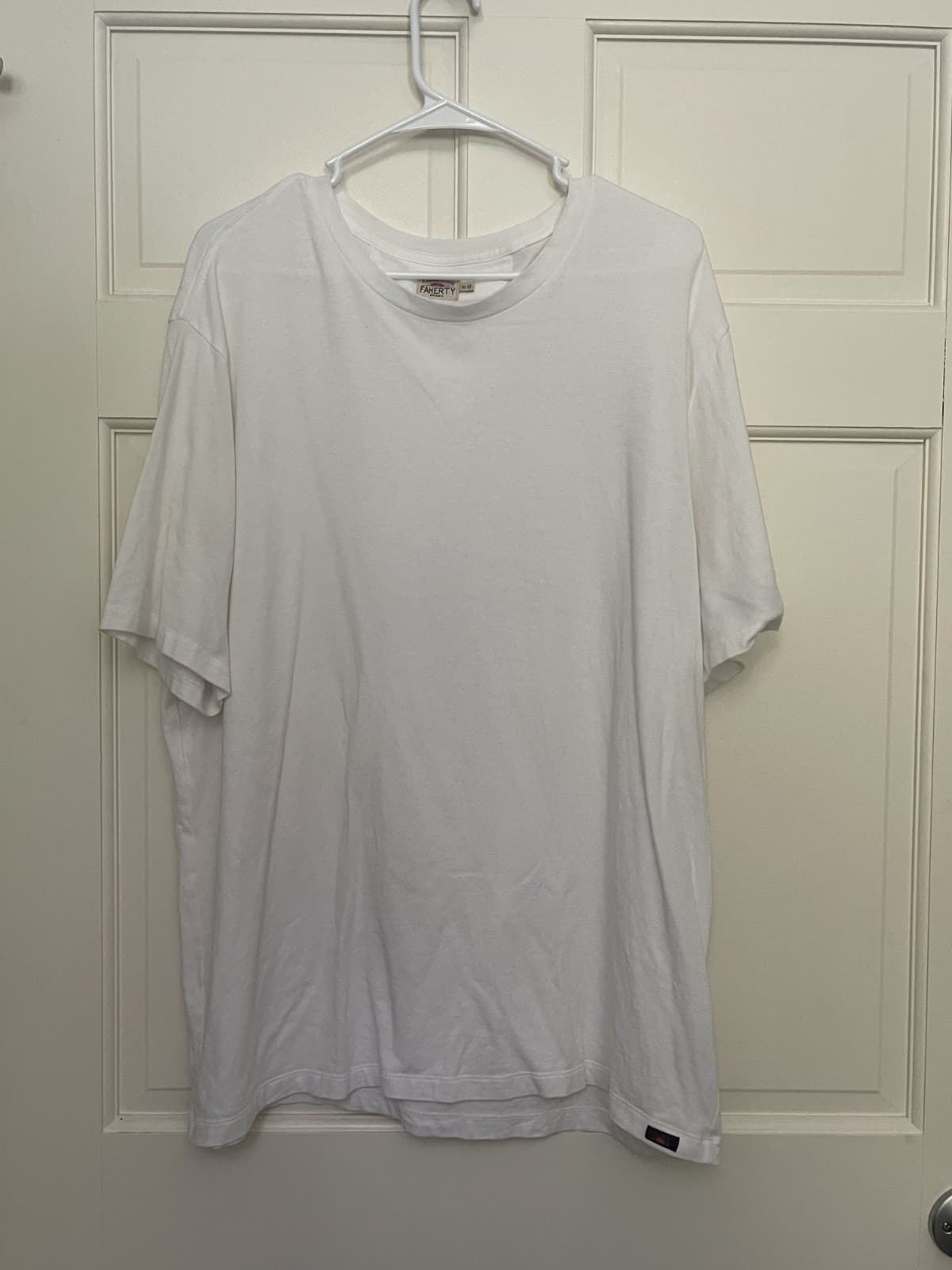 Faherty Sunwashed Slub T Shirt XL White Short Sleeve Pocket Organic Basics