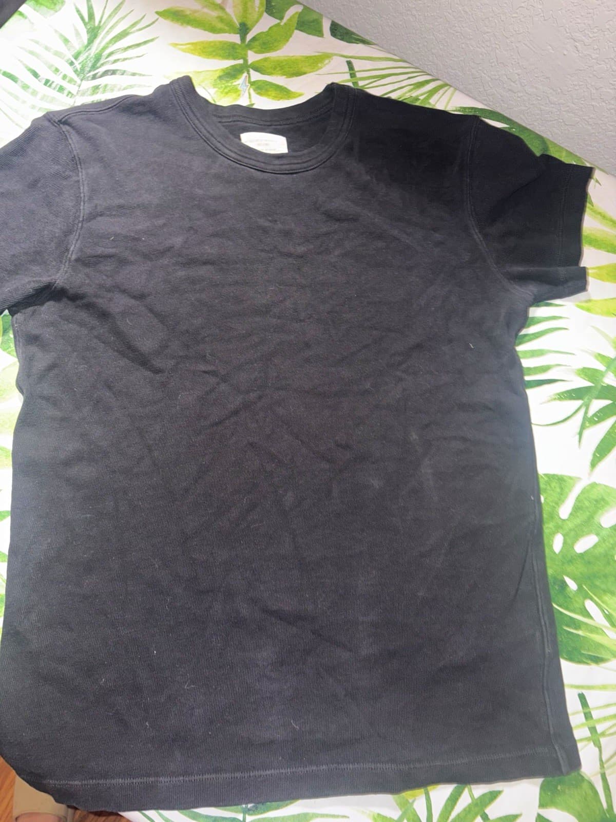 Buck Mason Field Spec Cotton Heavy Tee Men’s S Black Logo Crew Neck T-Shirt