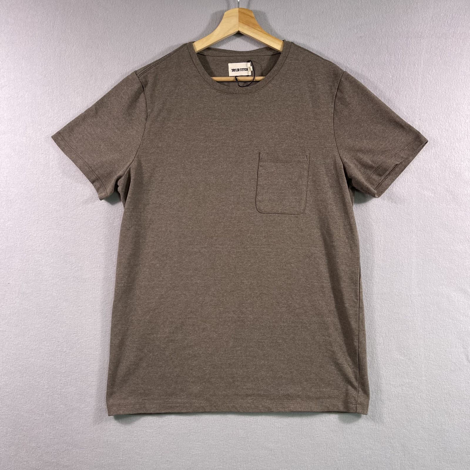 Taylor Stitch Heavy Bag T Shirt Mens 42 Pocket Short Sleeve Brown Tee Blank