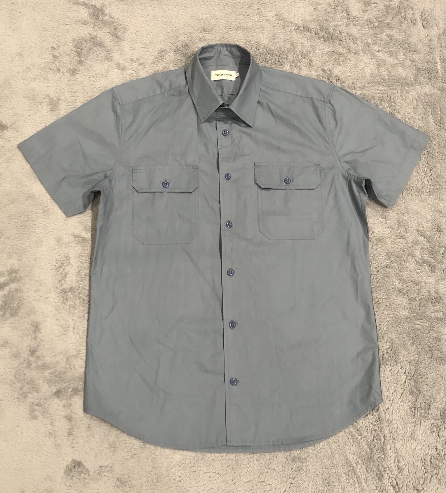 Taylor Stitch Huckberry Shirt Men's 40 Short Sleeve Western Utility Performance