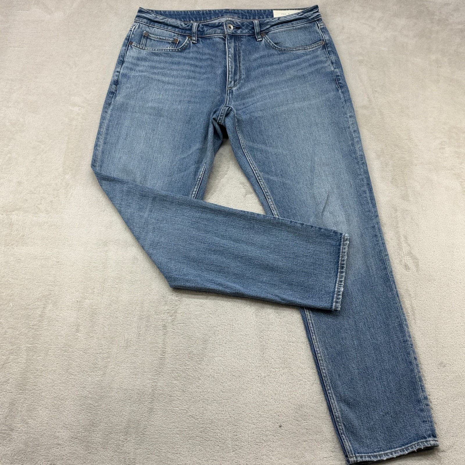 Rag & Bone Fit 3 Athletic Jeans Mens 34x32 Kenny Blue Stretch Denim Medium Wash