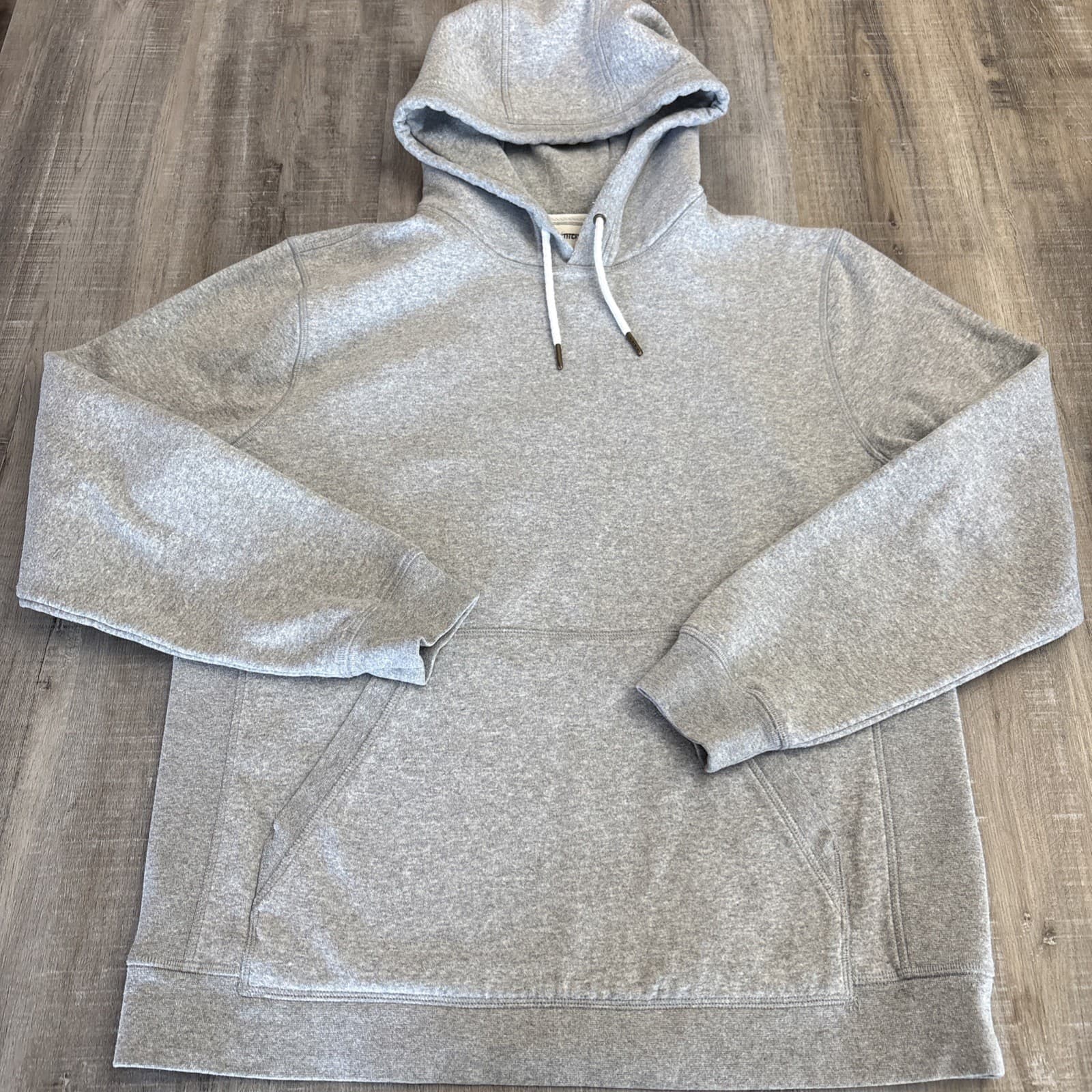 Taylor Stitch Hoodie Men 40 M Heather Gray Sweatshirt Pullover Pocket Drawstring