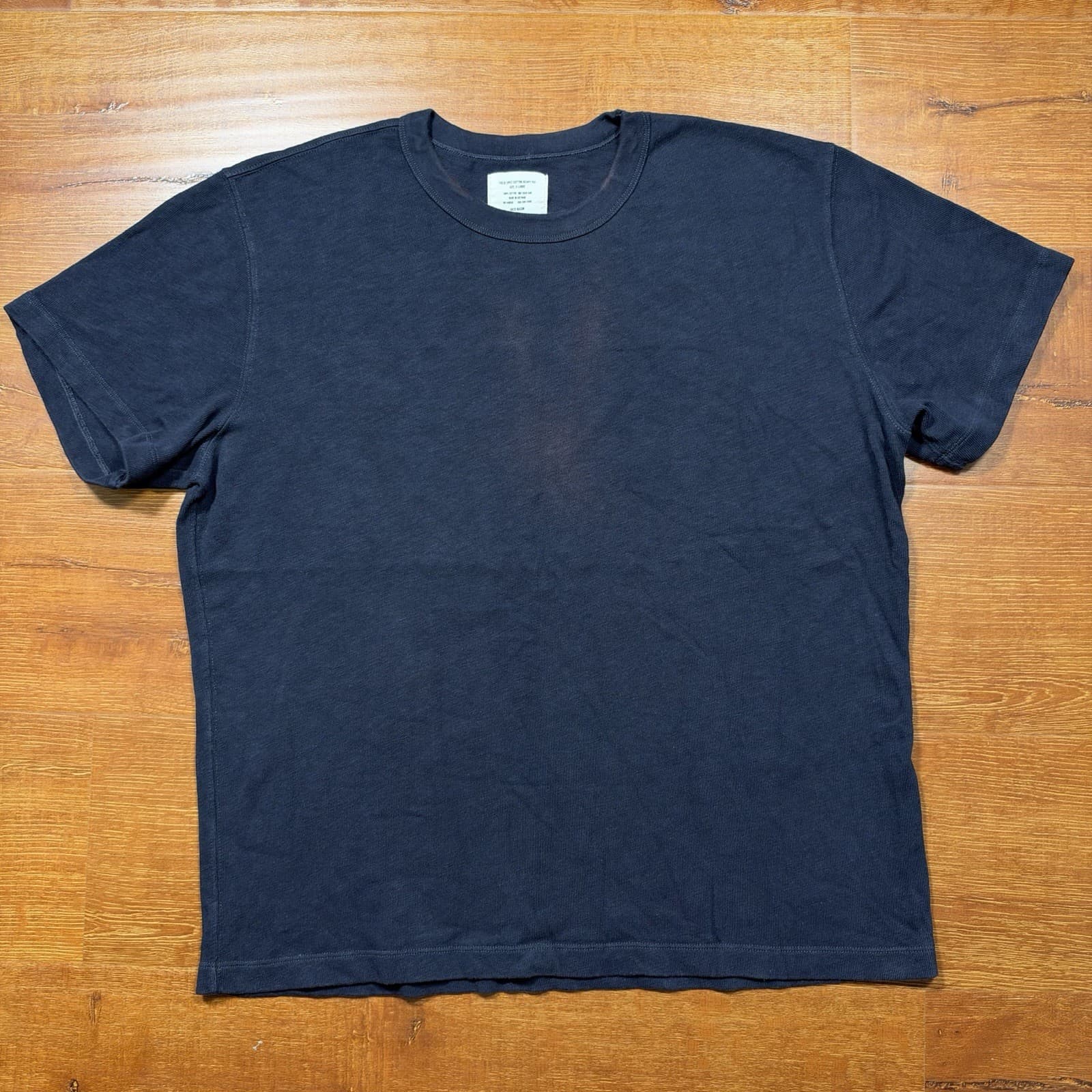 Buck Mason Field Spec Heavy T Shirt Mens XL Black Short Sleeve Cotton Tee Retro