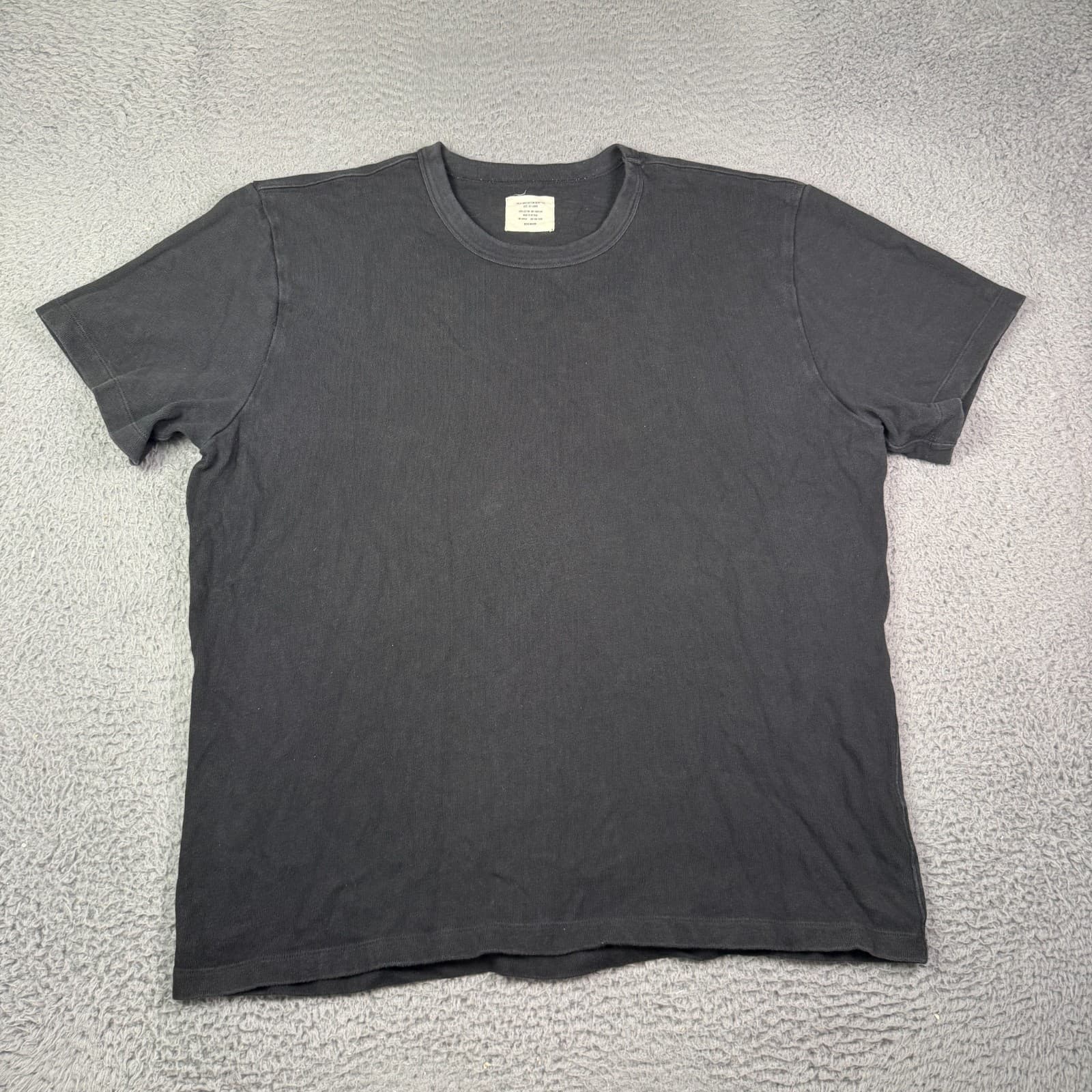 Buck Mason Field-Spec Cotton Heavy Tee Shirt Men 2XL Black Short Sleeve Crewneck