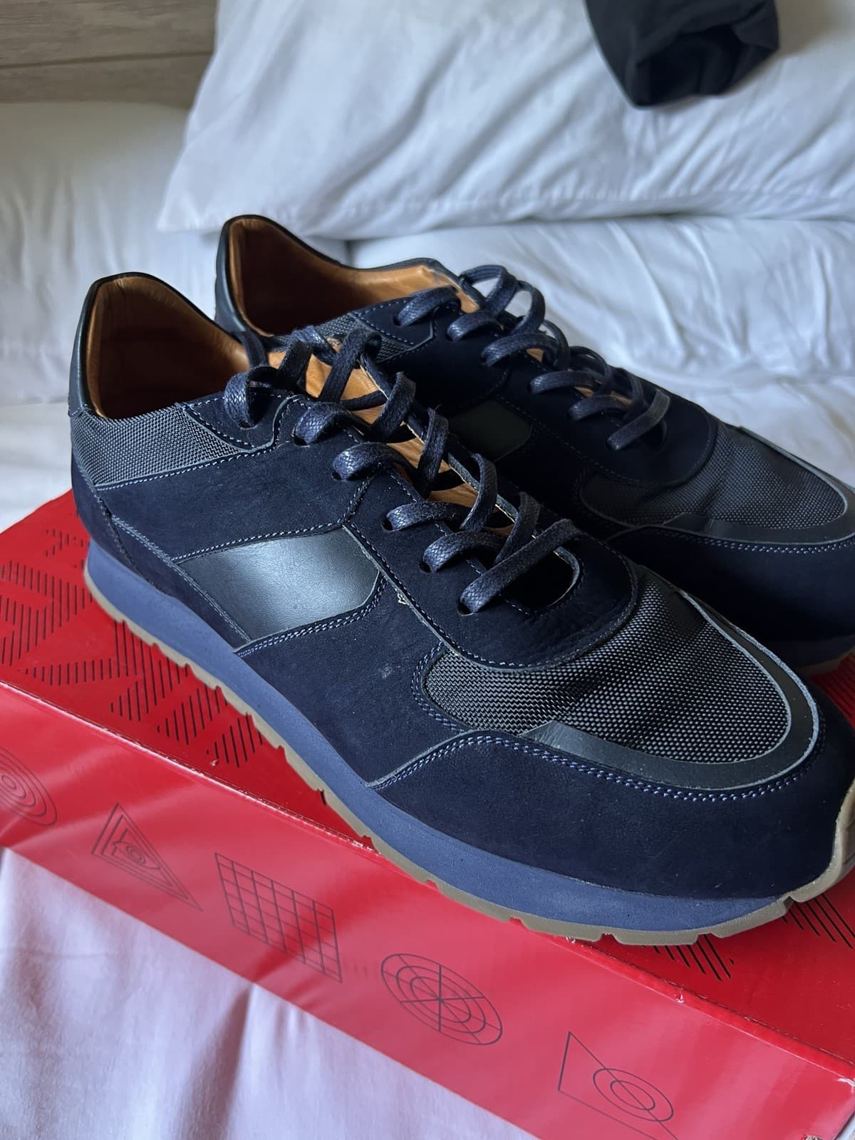 Beckett Simonon Size 9.5 Graham Men’s Trainers Navy