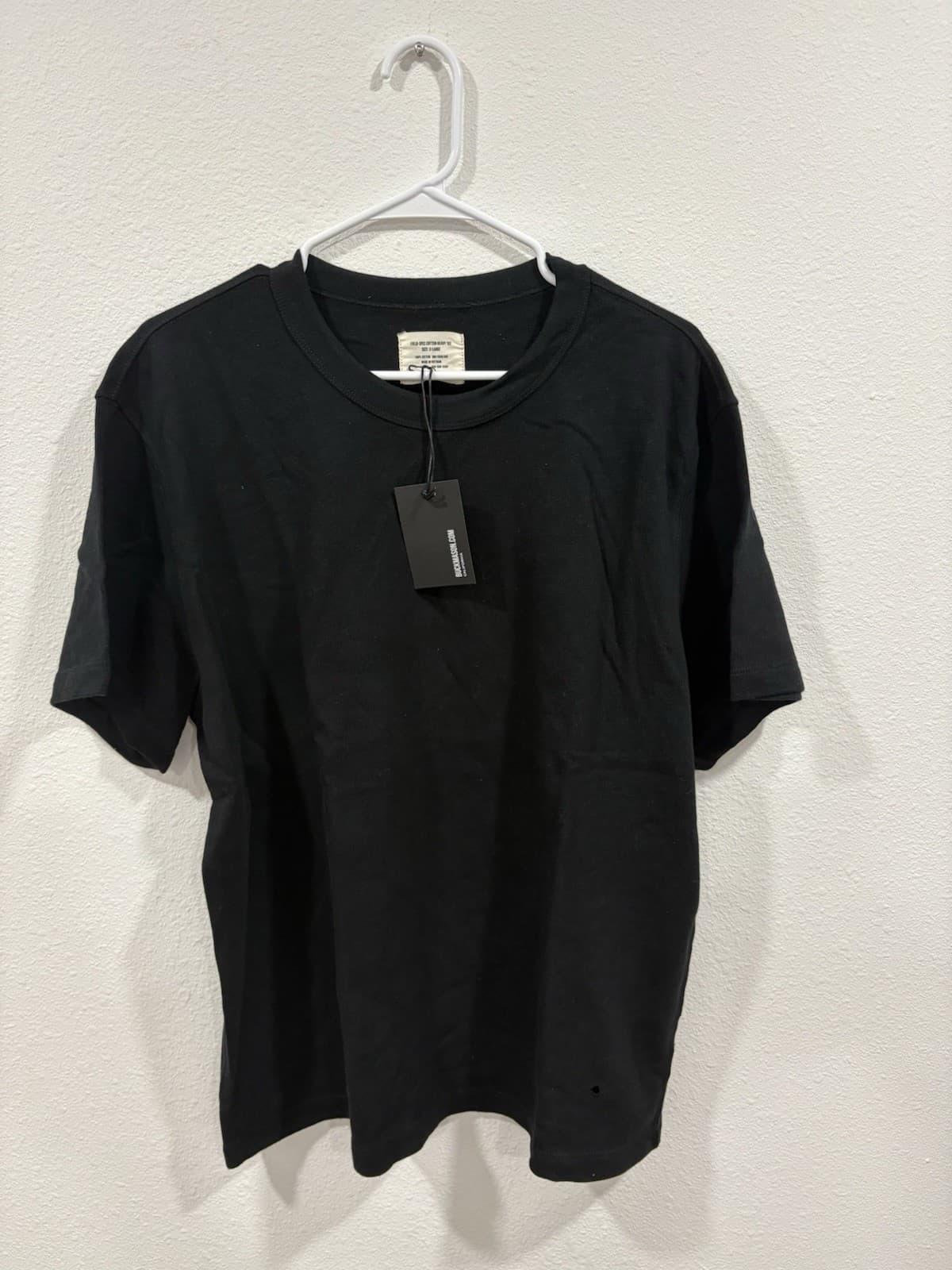 Buck Mason Men’s Field Spec Cotton Heavy Tee XL Retail $62 Black