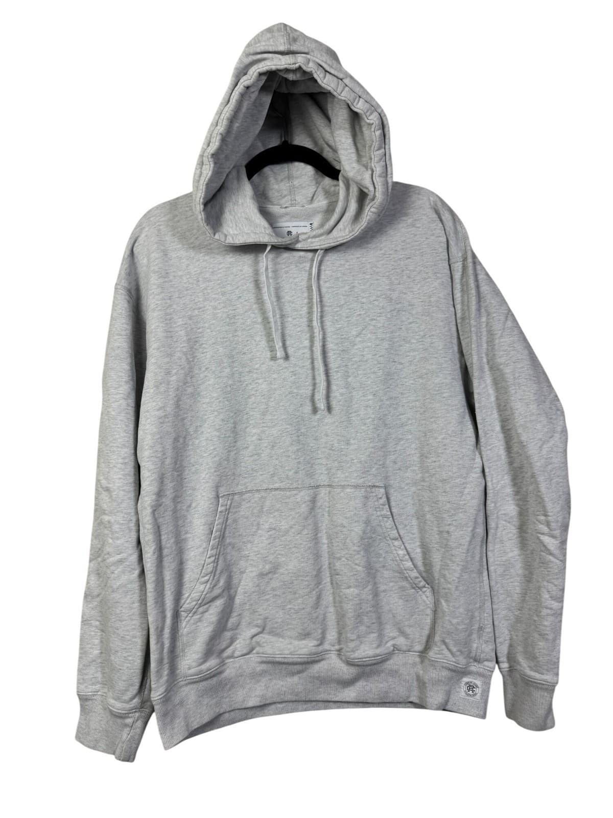 Reigning Champ Gray Cotton Hoodie Sweatshirt Men size Medium Athleisure casual