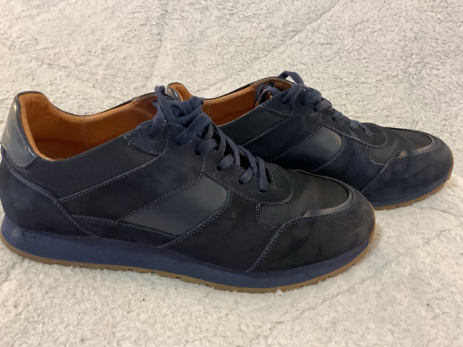 Beckett Simonon Graham Trainers Men’s Blue Low Top Lace-Up Sneakers Sz 8
