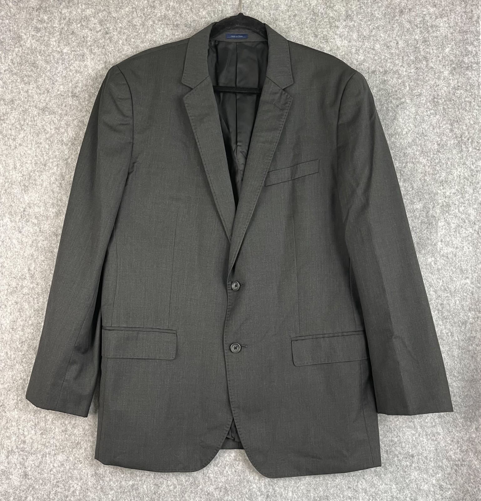 Bonobos Blazer Jacket Mens 44R Gray 2 Button Marzotto Italian Wool Notch