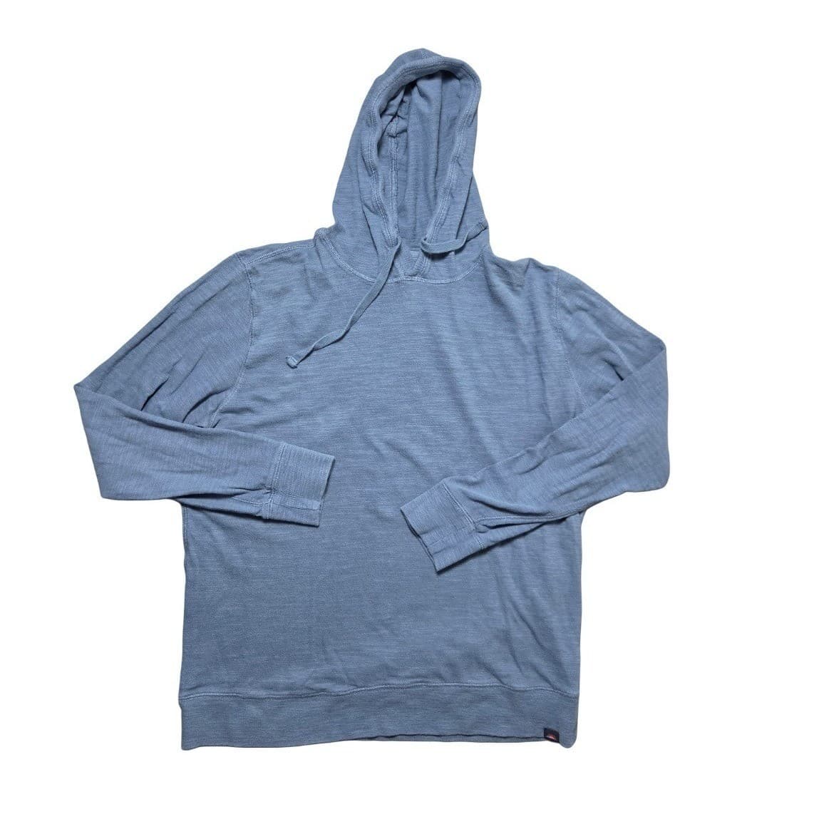 Faherty Blue Organic Cotton Pullover Hoodie XL