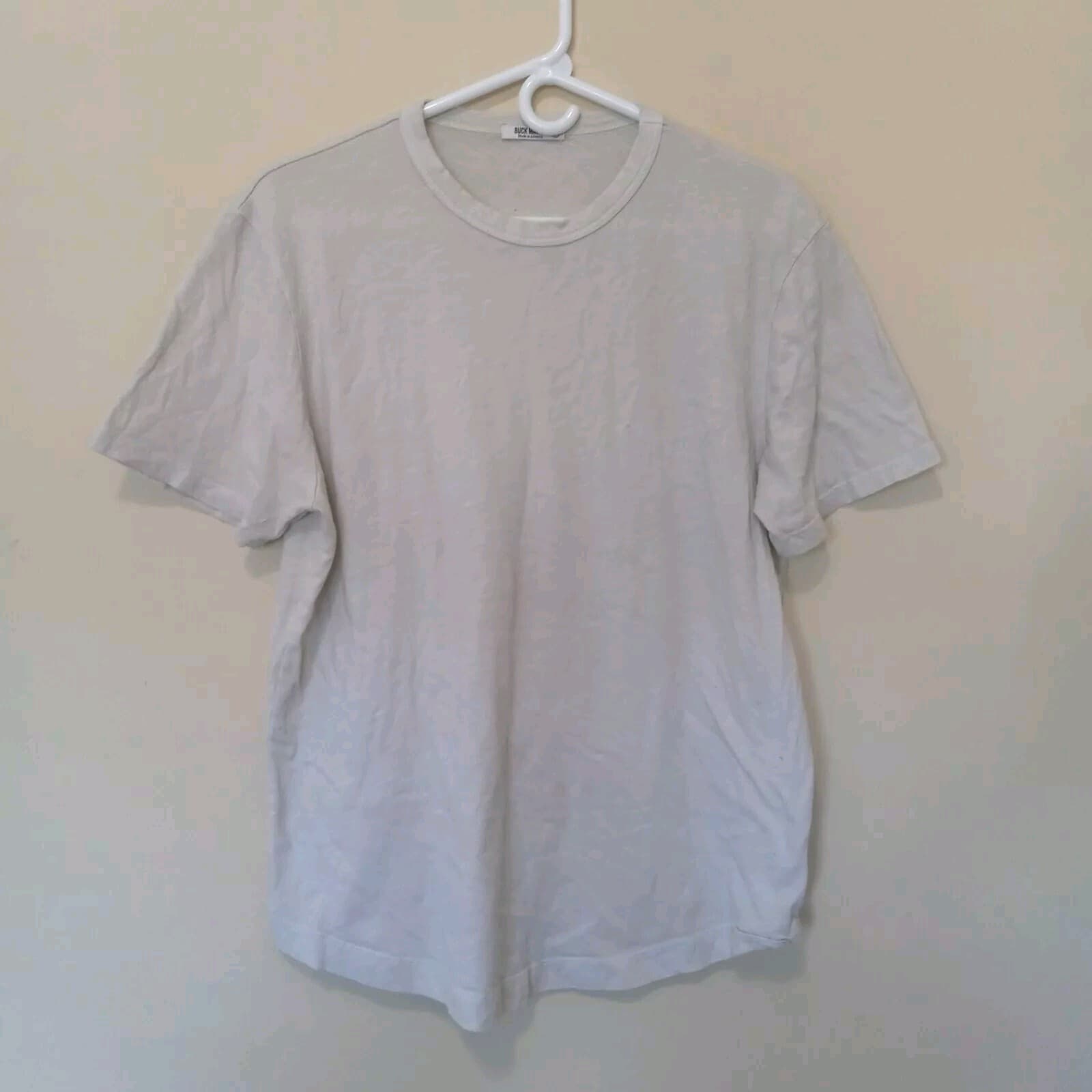 BUCK MASON Made in America Men's Light Gray Cotton Basic Everydya T Shirt Size M