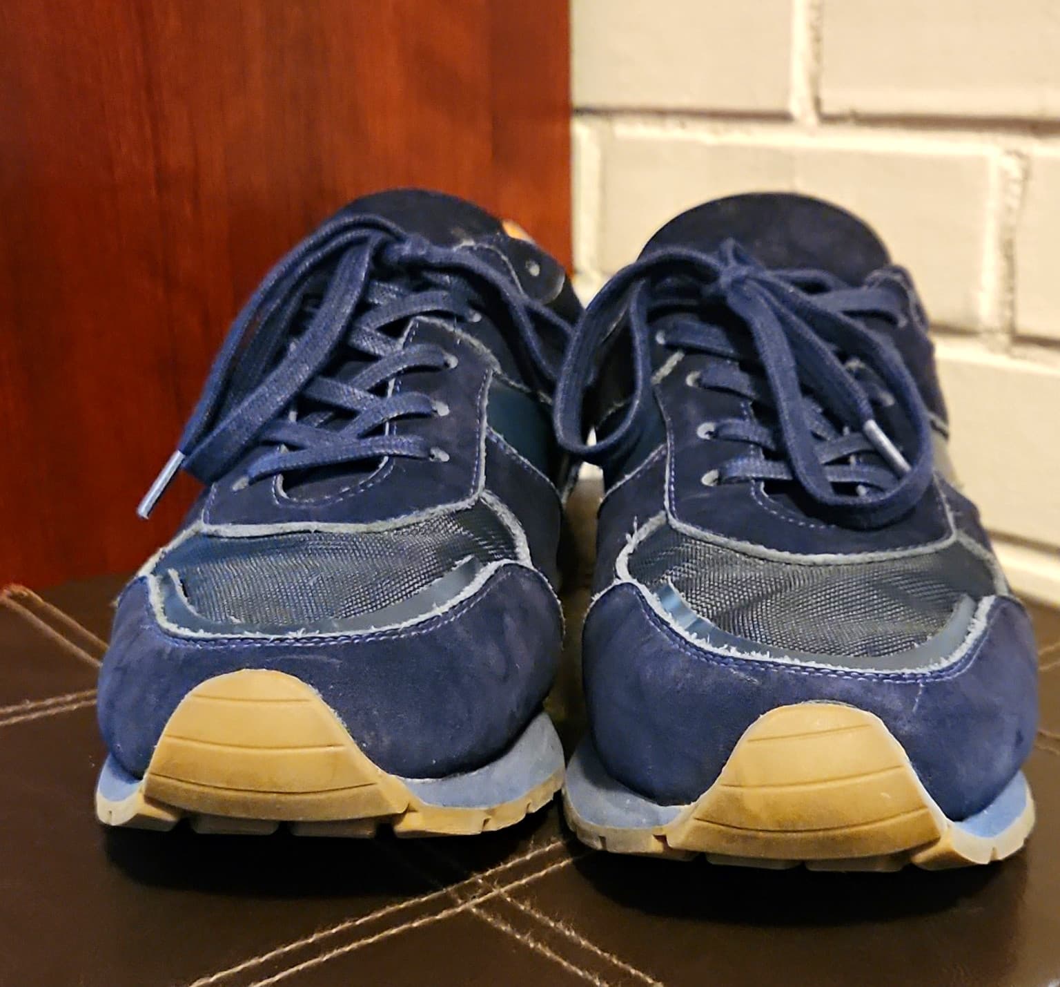 Beckett Simonon Graham Trainers Men’s Blue Low Top Lace-Up Sneakers