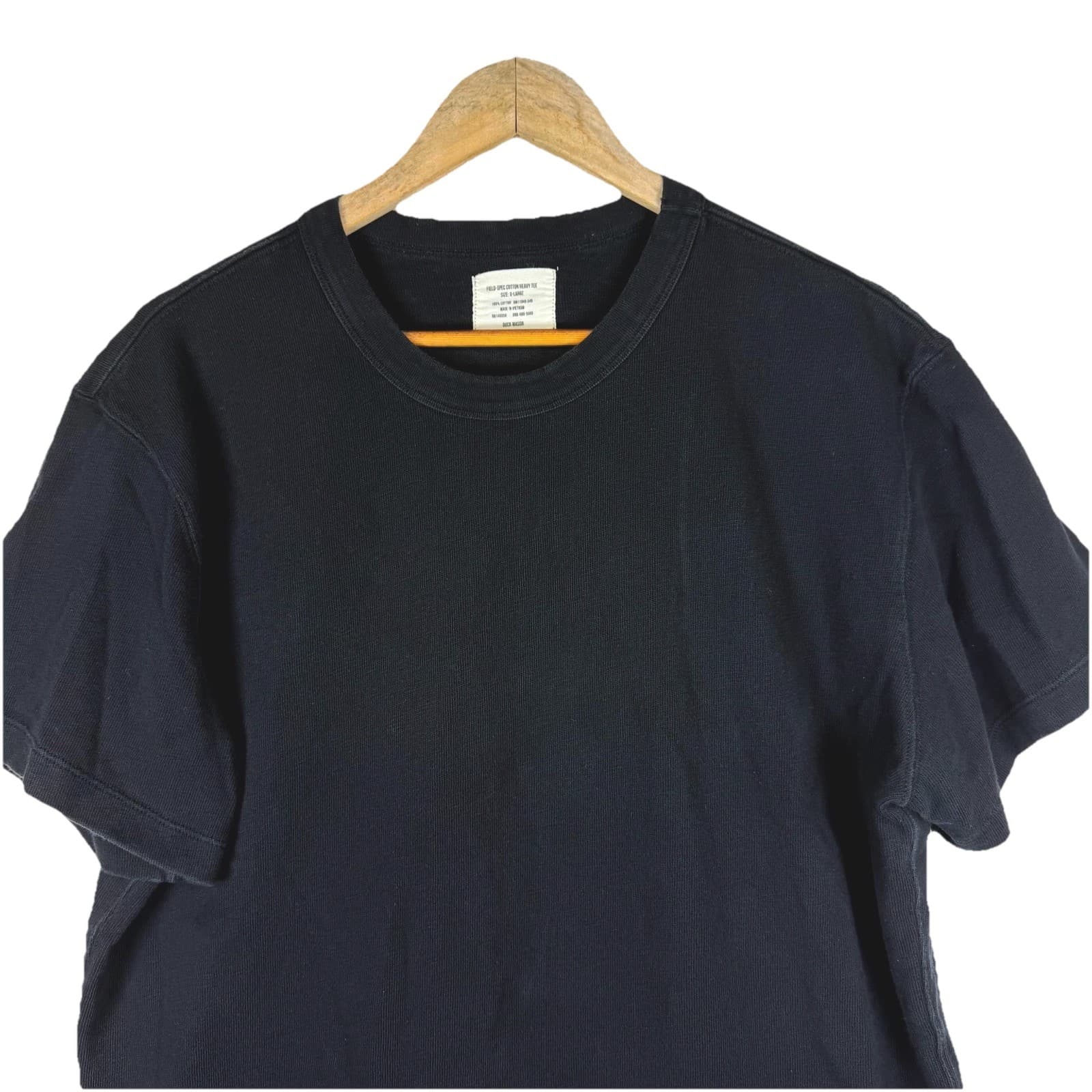 Buck Mason Field-Spec Heavy Tee Men's XL Black Cotton Crewneck Casual T-Shirt