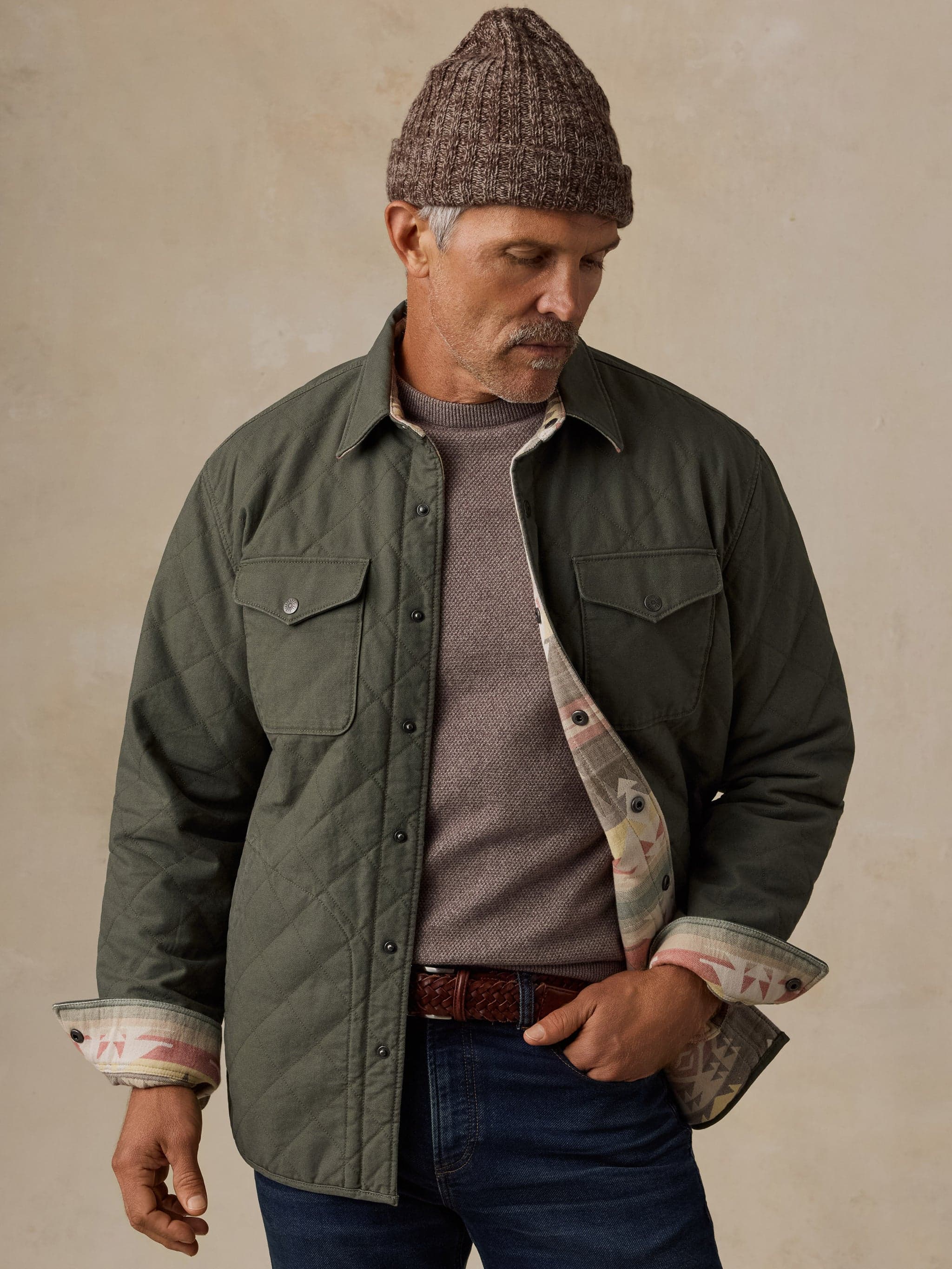 Thunder Voice Eagle Reversible Bondi Jacket - Pinyon Ridge Green
