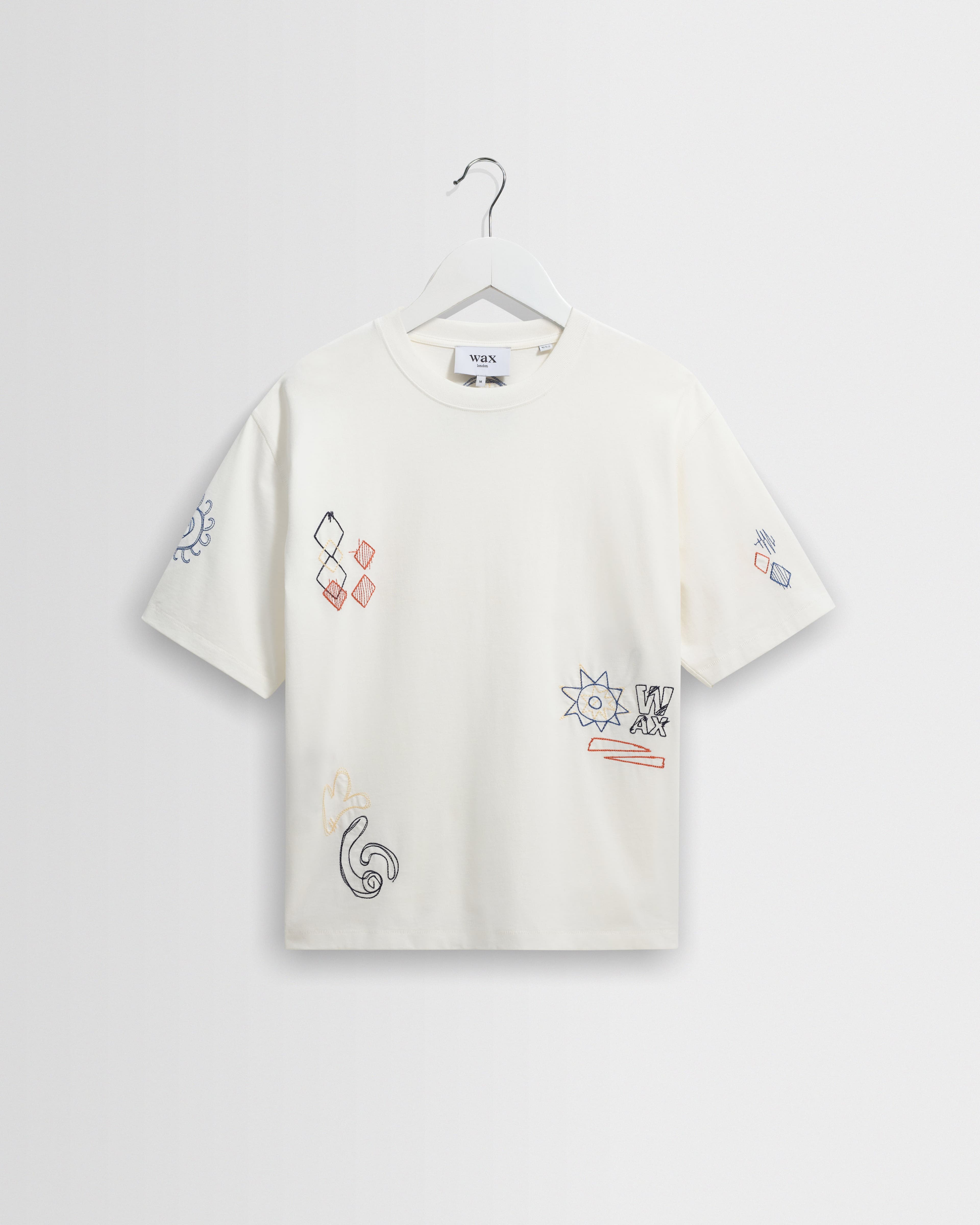 Milton - Ecru Sun Doodle Organic Cotton Graphic T-Shirt
