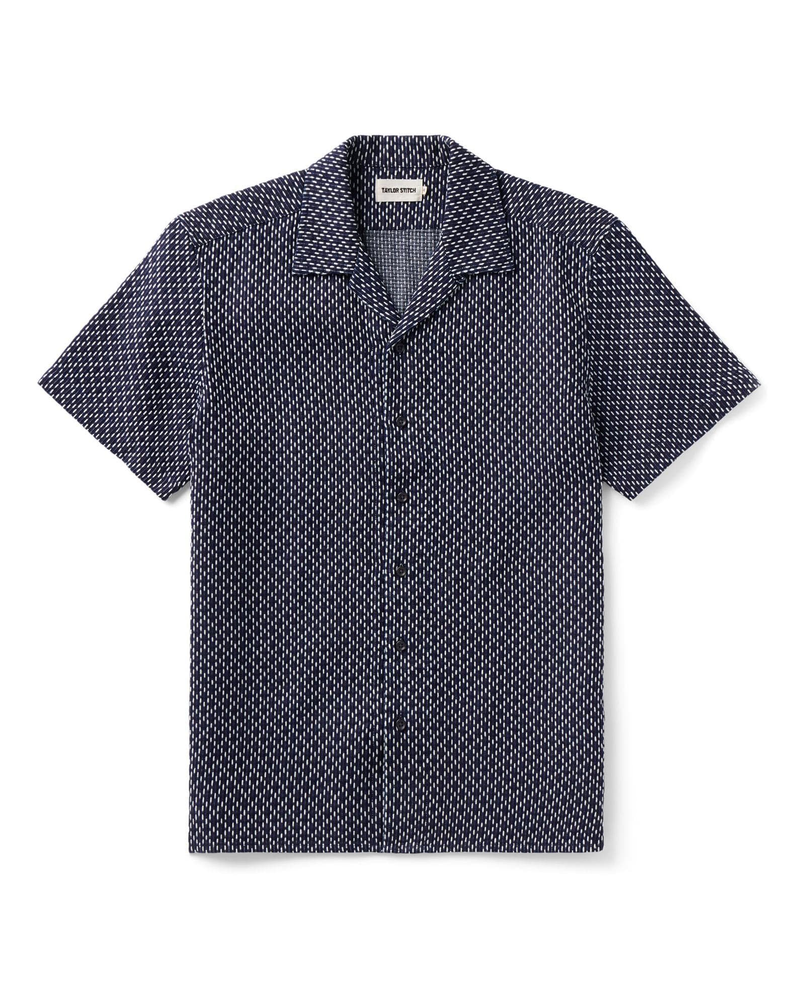 The Davis Shirt in Indigo Raindrop Sashiko