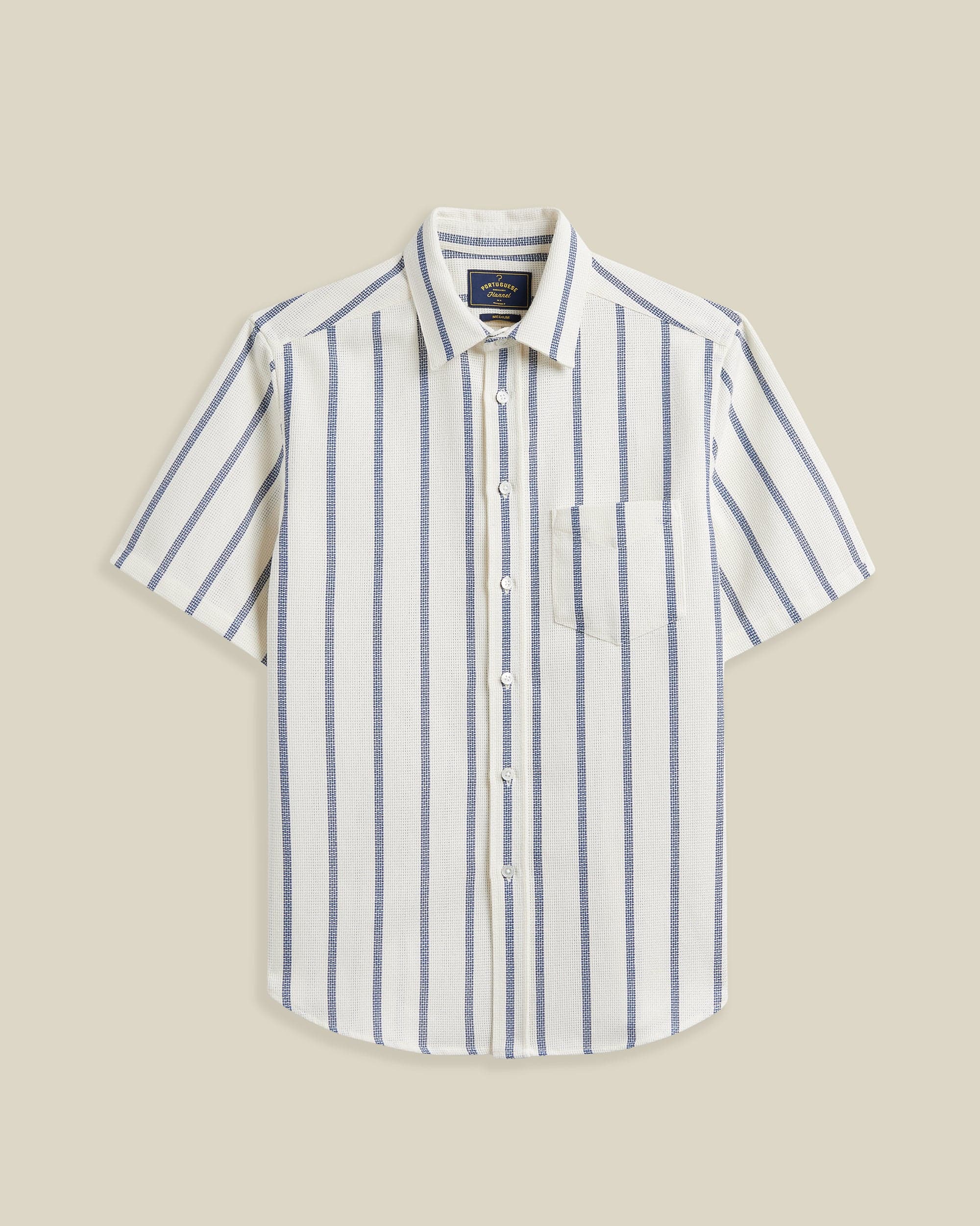 Piquet Stripe Shirt - Blue