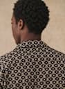 Holt Shirt — Navy Ochre Motif